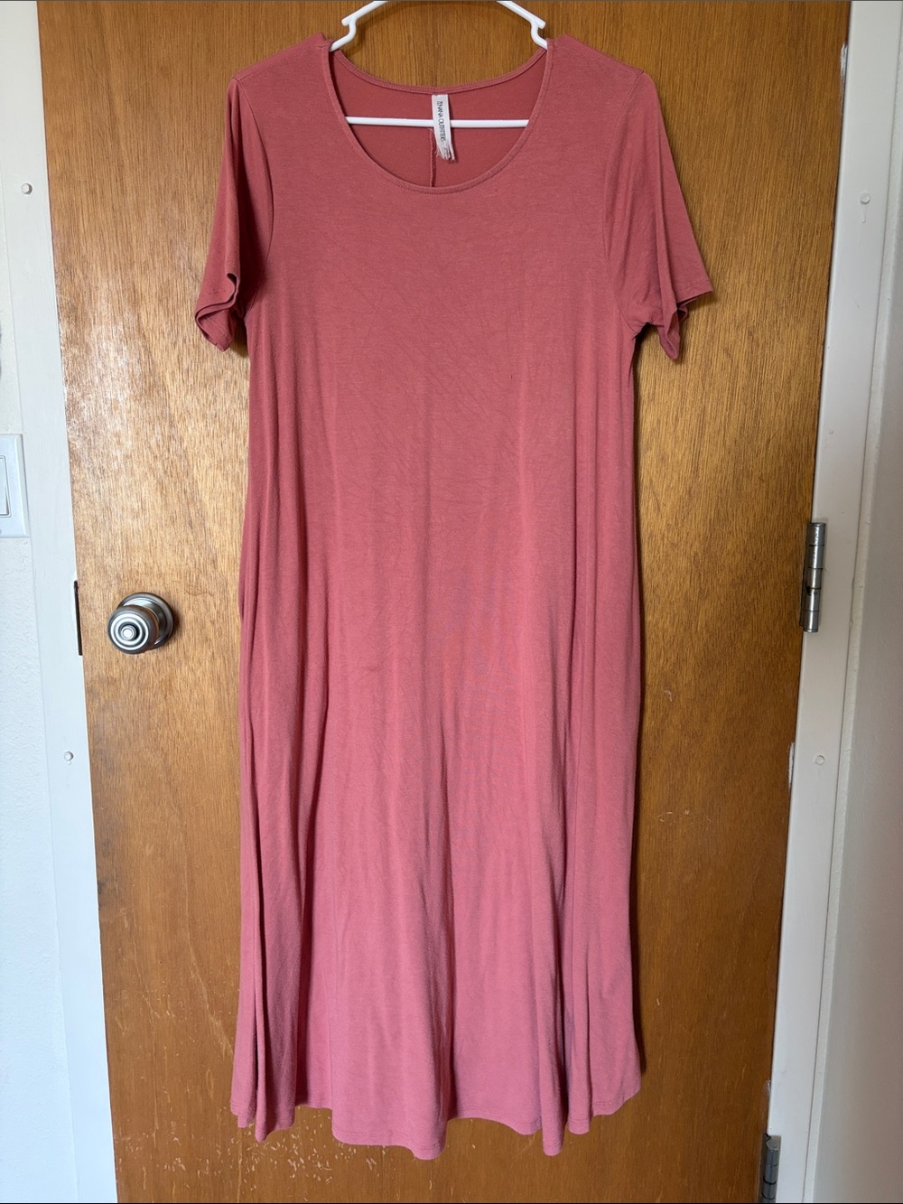 Zenana Outfitters Midi Dress in Dusty Rose